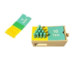 Educational Counting Blocks Set - Green and Yellow